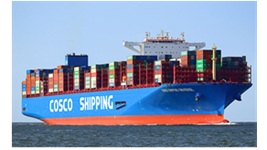 Fullastat containerfartyg Cosco